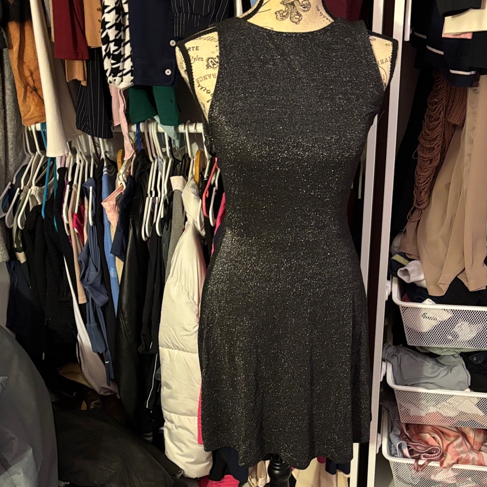 H&M Shimmering Black Mini Dress